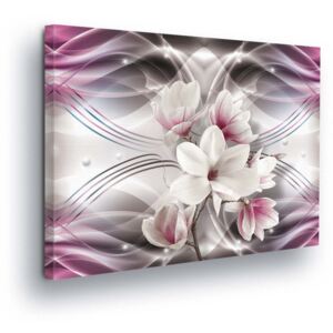 Obraz na plátně GLIX - Magické Fialové Květy ve Vlnách 80x60 cm