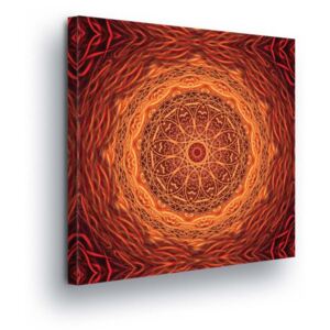 Obraz na plátně GLIX - Oranžová Mandala 40x40 cm