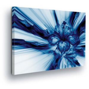 Obraz na plátně GLIX - Tmavě Modrá Abstrakce 80x60 cm