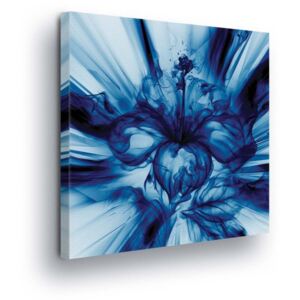 Obraz na plátně GLIX - Tmavě Modrá Abstrakce 40x40 cm
