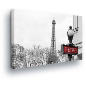 Obraz na plátně GLIX - Černobílá Eiffelova věž III 60x40 cm