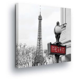 Obraz na plátně GLIX - Černobílá Eiffelova věž III 40x40 cm