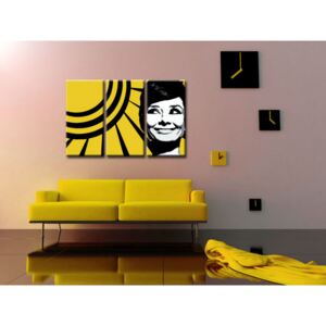 Ručně malovaný POP Art Audrey Hepburn 3 dílný 120x80cm