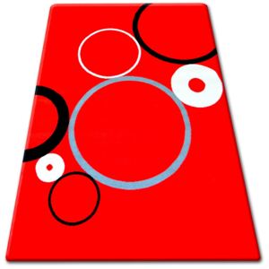 Kusový 3D koberec Flash Bubles červený 120x170