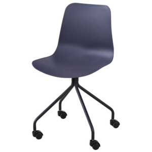 Kancelářská židle v tmavě šedé barvě s plastovým sedákem TK2017