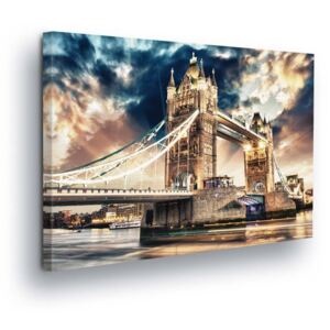 Obraz na plátně GLIX - Modrá Nebesa nad Tower Bridge II 50x70 cm