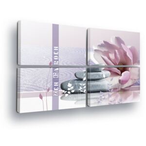 Obraz na plátně GLIX - Růžové Květy ve Spa III 4 x 60x40 cm