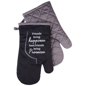 Kuchyňské bavlněné rukavice chňapky PROSECCO motiv A, 100% bavlna 18x30 cm Essex