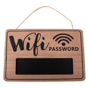 Casa de Engel Dřevěná cedulka na heslo k Wi-Fi