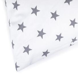 Tom Linen Povlak na polštář Hvězdička šedá na bílém 50x50cm