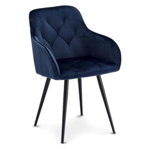 Jídelní židle Fergo modrá, černá