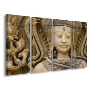 Obraz na plátně GLIX - Buddha Carving 4 x 30x80 cm