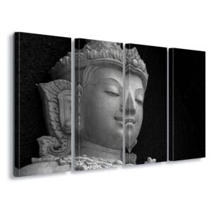 Obraz na plátně GLIX - Stone Buddha 4 x 30x80 cm