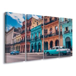 Obraz na plátně GLIX - Havanna Retro 4 x 30x80 cm