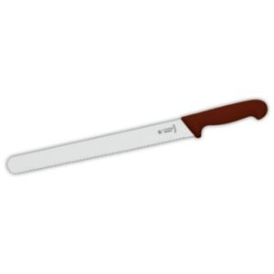 GIESSER-MESSER Nůž uzenářský vlnité ostří 31 cm - hnědý