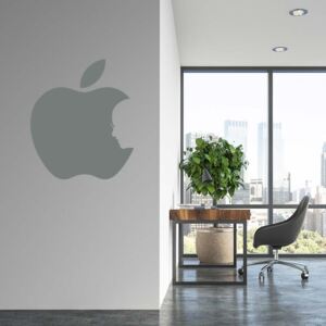 Samolepka na zeď GLIX - Apple Jobs Šedá 30x25 cm