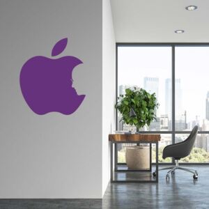Samolepka na zeď GLIX - Apple Jobs Fialová 30x25 cm