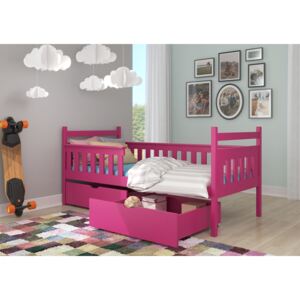 Dětská postel se zábranou Alby 80x180 cm Růžová