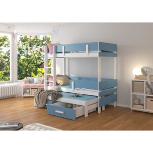 Patrová dětská postel 80x180 cm Bree Bílá/modrá