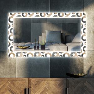 Dekorativní zrcadlo s LED osvětlením do obývacího pokoje