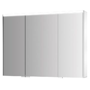 Jokey Dekor Alu III-HL Led Zrcadlová skříňka - bílá š. 100 cm, v. 73,5 cm, hl.17/15,5 cm, 124513120-