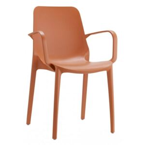 Židle Ginevra s područkami oranžová - terakota