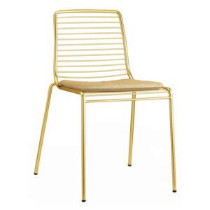 Židle Summer s polštářkem zlatá