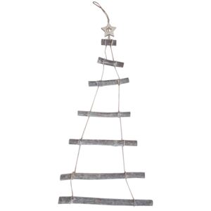Nástěnný dřevěný vánoční stromeček - 48*2*88 cm