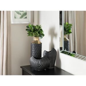 Moderní matně černá dekorativní váza ARSIN