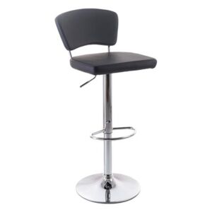G21 Barová židle Redana koženková s opěradlem black