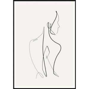 Nástěnný obraz SKETCHLINE/NAKED, 40 x 50 cm