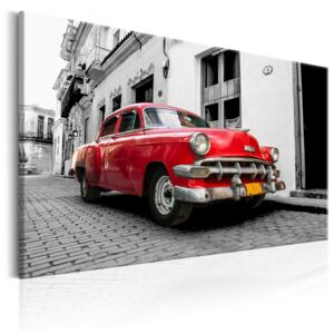 Obraz na plátně Bimago - Cuban Classic Car (Red) 90x60 cm