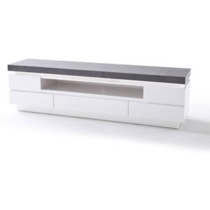 TV stůl ATREJU bílá/beton