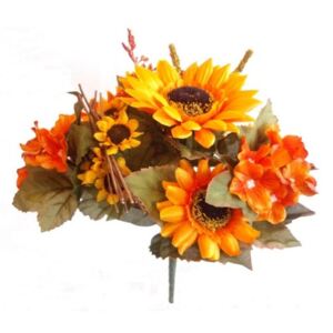 Umělá kytice Slunečnic a hortenzií