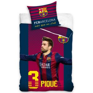 Tip Trade Bavlněné povlečení FC Barcelona Pique, 140 x 200 cm, 70 x 80 cm, 140 x 200 cm, 70 x 80 cm