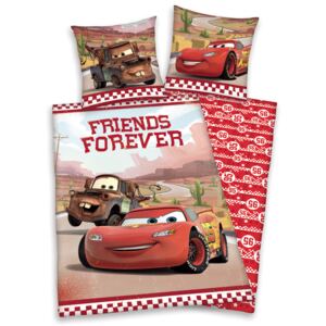 Herding Dětské bavlněné povlečení Cars Friends Forever, 140 x 200 cm, 70 x 90 cm