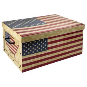 EXCELLENT Úložný box dekorativní vlajka USA & UK KO-M31100080