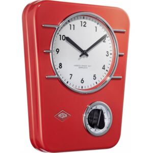 Kuchyňské hodiny s minutkou Wesco (barva-červená)