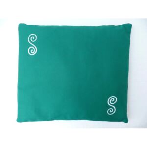 S radostí - vlastní výroba Pohankový polštářek na spaní zelený - spirály Velikost: 40 x 50 cm