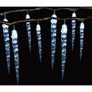 SHARKS Vánoční osvětlení - Světelný řetěz (rampouchy) se 40 LED diodami, bílá SA067