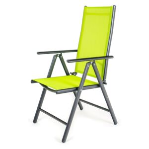 HAPPY GREEN Židle polohovací RAMADA 56,5 x 42,5 x 107 cm, světle zelená
