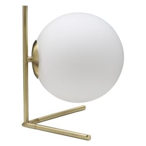 Stolní lampa Mauro Ferretti Barlam Low, 25x25x27 cm, zlatá/bílá