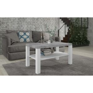 Obývací stolek Eleg bílý/beton