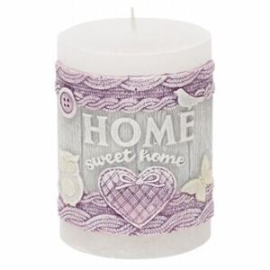 Dekorativní svíčka Bartek Candles Home Sweet Home - Bílá 275 g