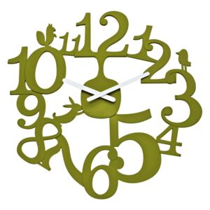 Koziol Nástěnné hodiny PI:P olivová, pr. 45 cm