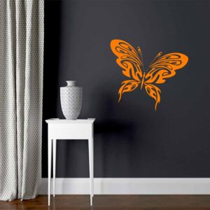 Samolepka na zeď GLIX - Motýl Oranžová 30x25 cm