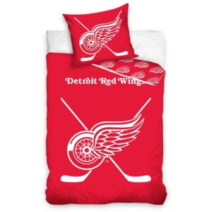 TipTrade Bavlněné svíticí povlečení NHL Detroit Red Wings , 140 x 200 cm, 70 x 90 cm