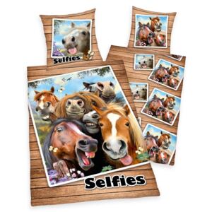 Herding Bavlněné povlečení Farm Selfie, 140 x 200 cm, 70 x 90 cm