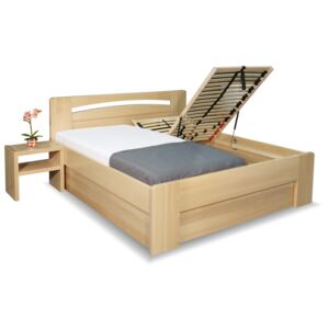 Zvýšená postel s úložným prostorem Riči, , masiv buk , 160x200 cm