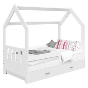 AMI nábytek Dětská postel DOMEČEK D3C 80x160cm masiv bílá